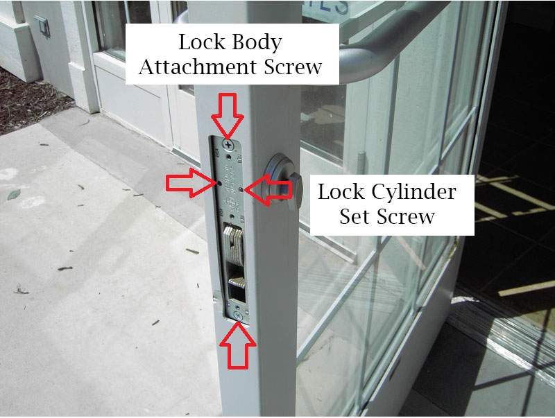 Commercial store front door locks with keys 