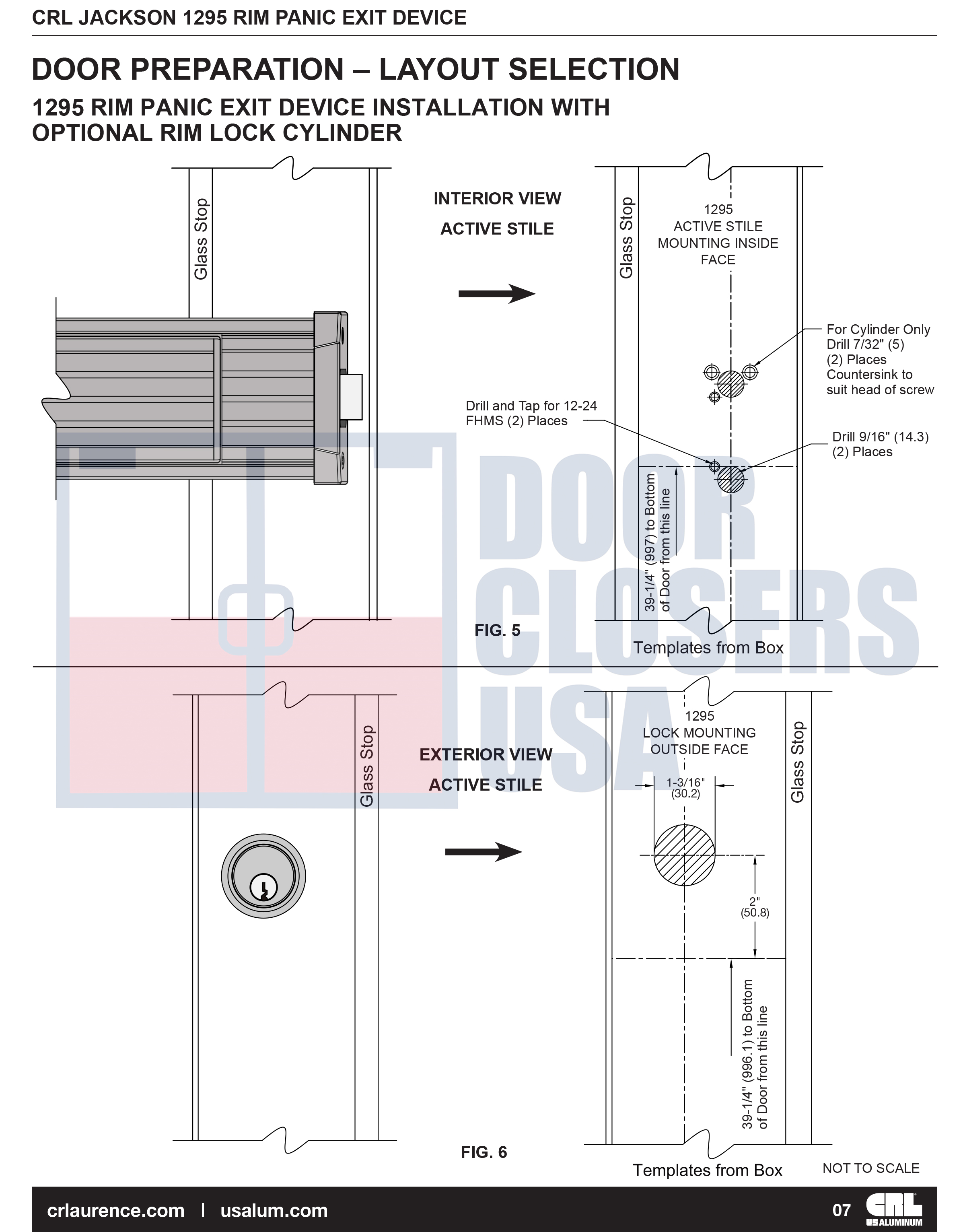 Jackson 1275 Surface Vertical Rod Installation Instructions | Door ...