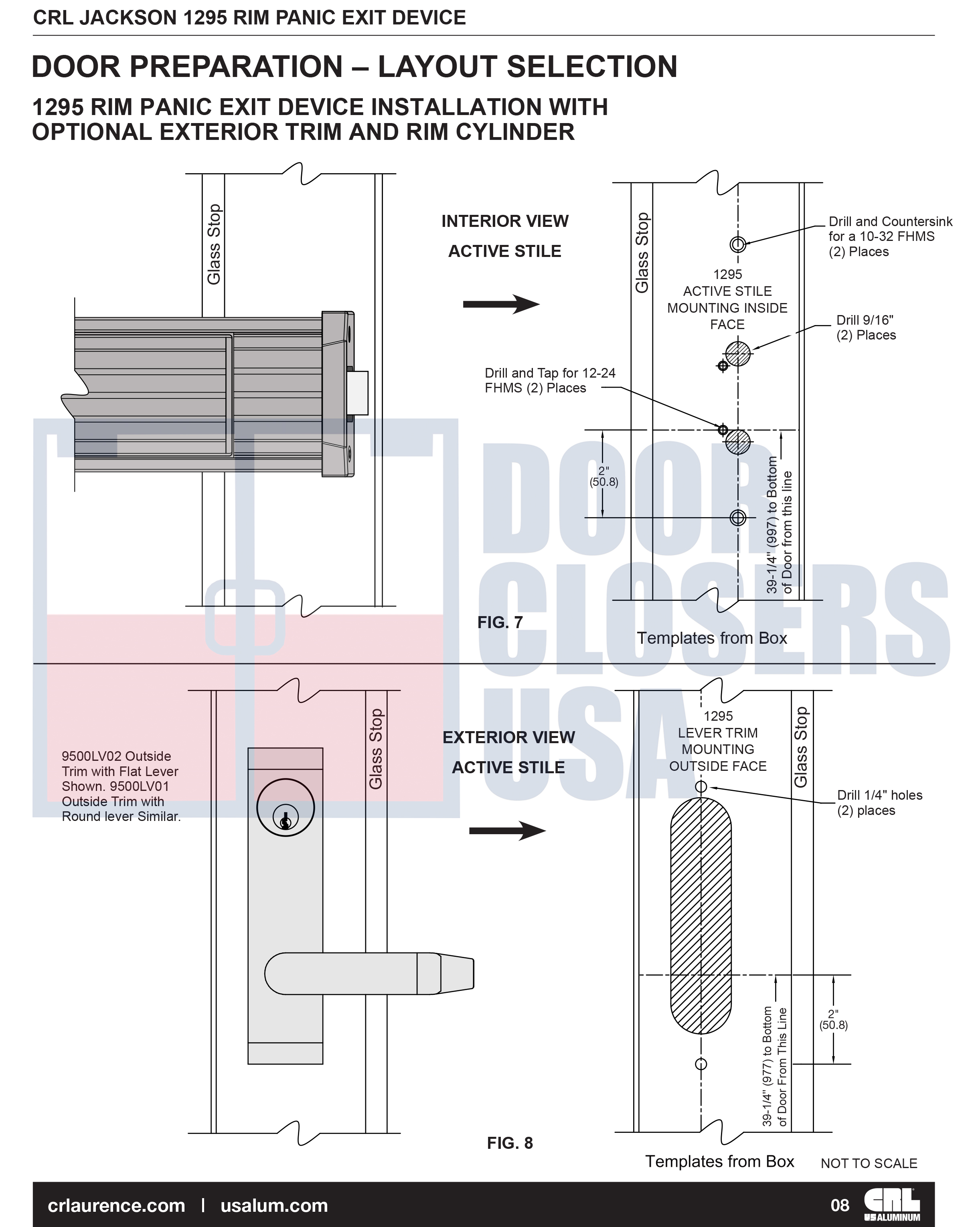 Jackson 1275 Surface Vertical Rod Installation Instructions | Door ...