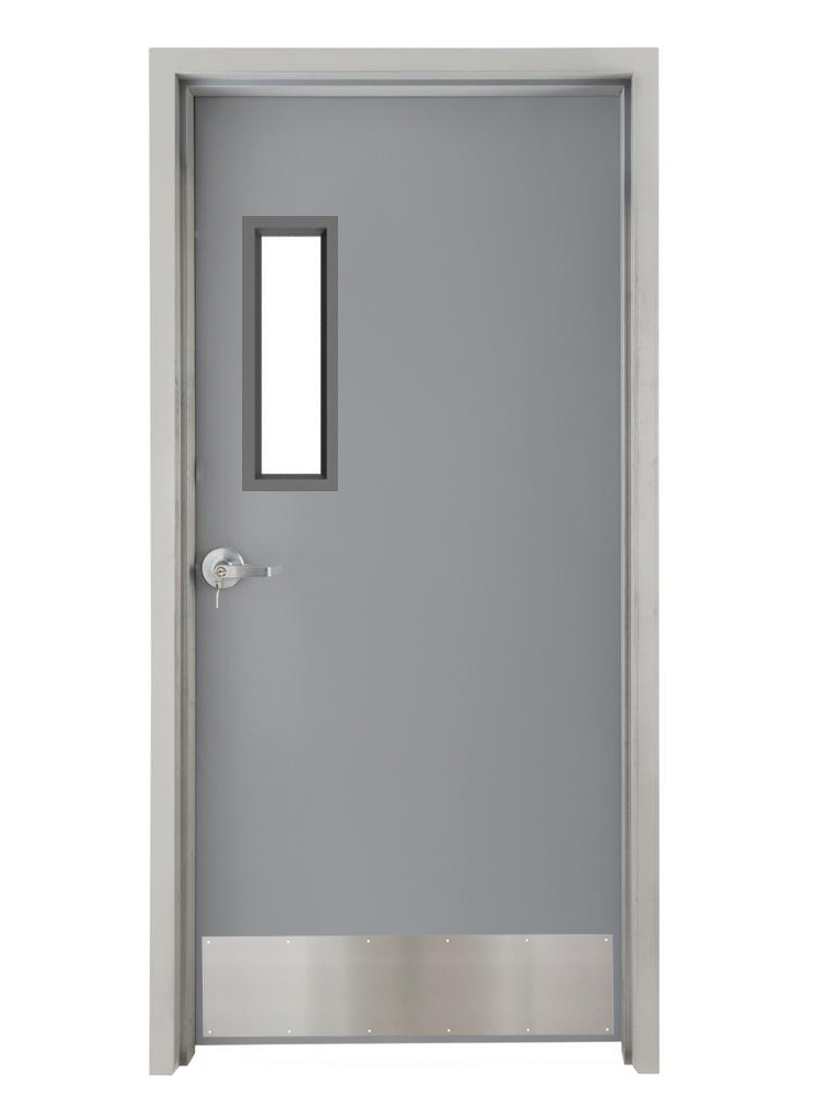 KICK PLATE DOOR BOTTOM PLATE WITH FIXINGS FOR TIMBER DOOR SATIN ALUMINIUM 