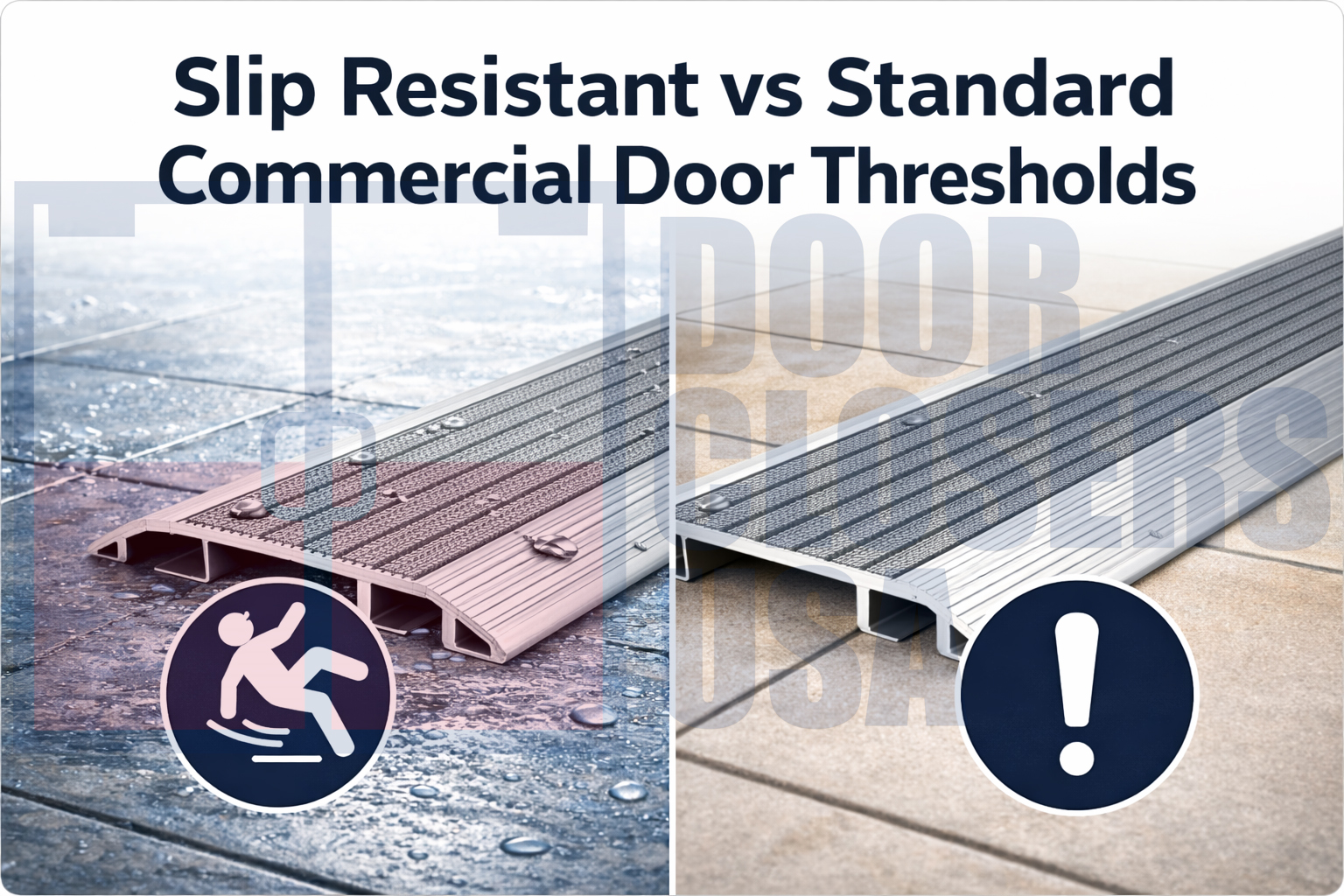 Slip Resistant vs Standard Commercial Door Thresholds - Applications ...