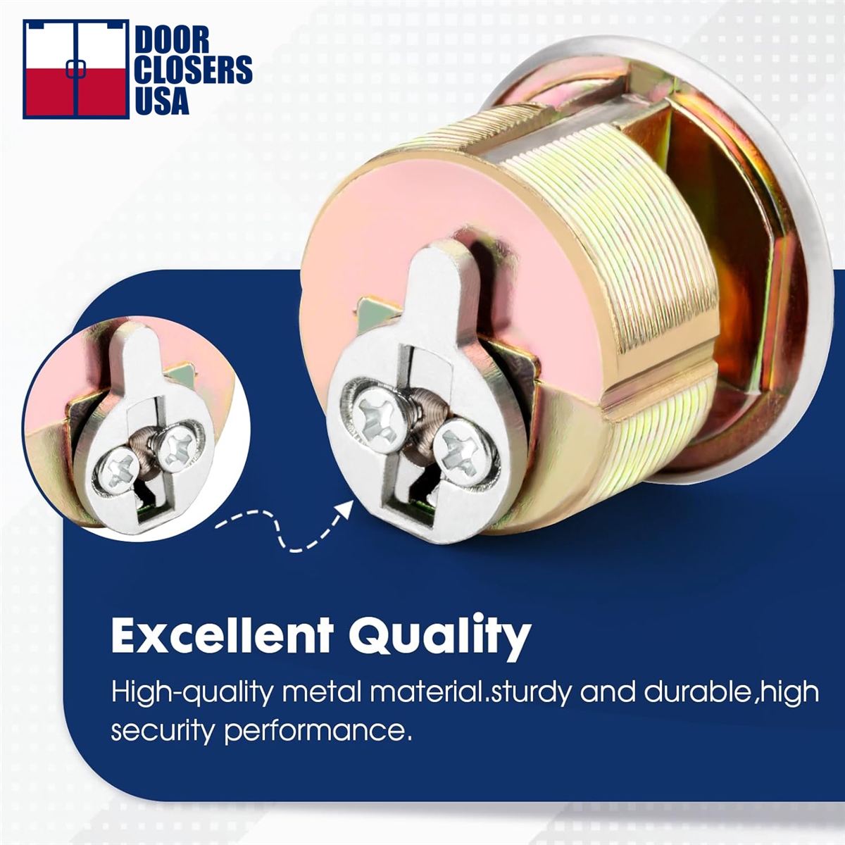 Adams Rite Outside Mortise Key Lock Cylinder and Inside Thumbturn