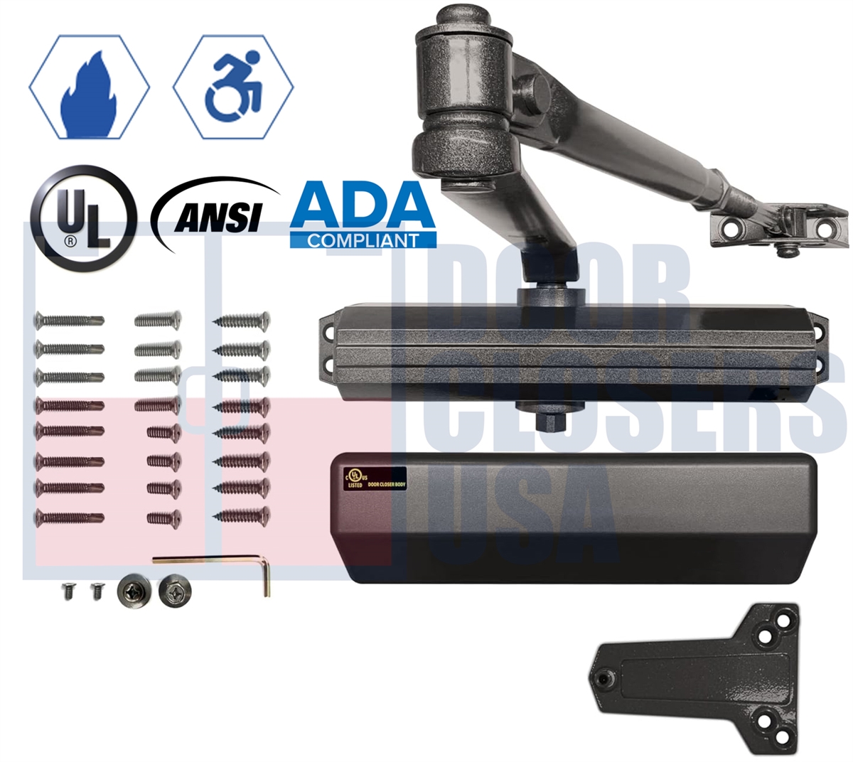 Phoenix 615 Series Grade 1 Door Closer - Dark Bronze Finish ...