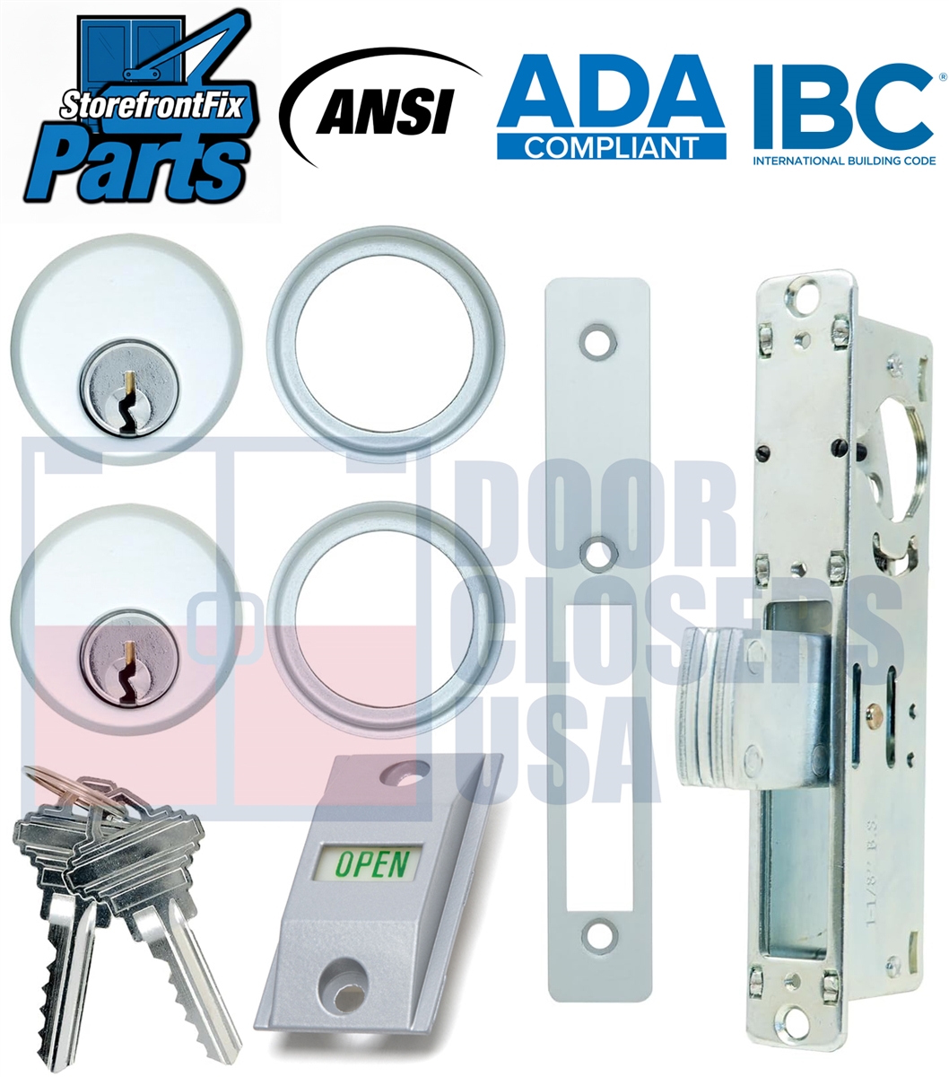 Double Keyed Deadlock Kit - Storefront Aluminum Doors | Door Closers USA